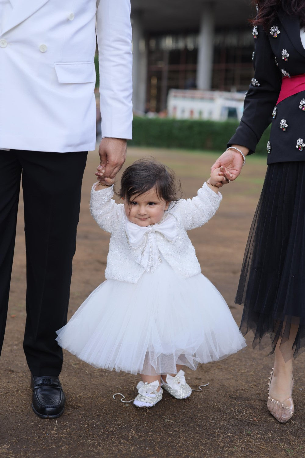 Ivory Sequence Bow Jacket Dress