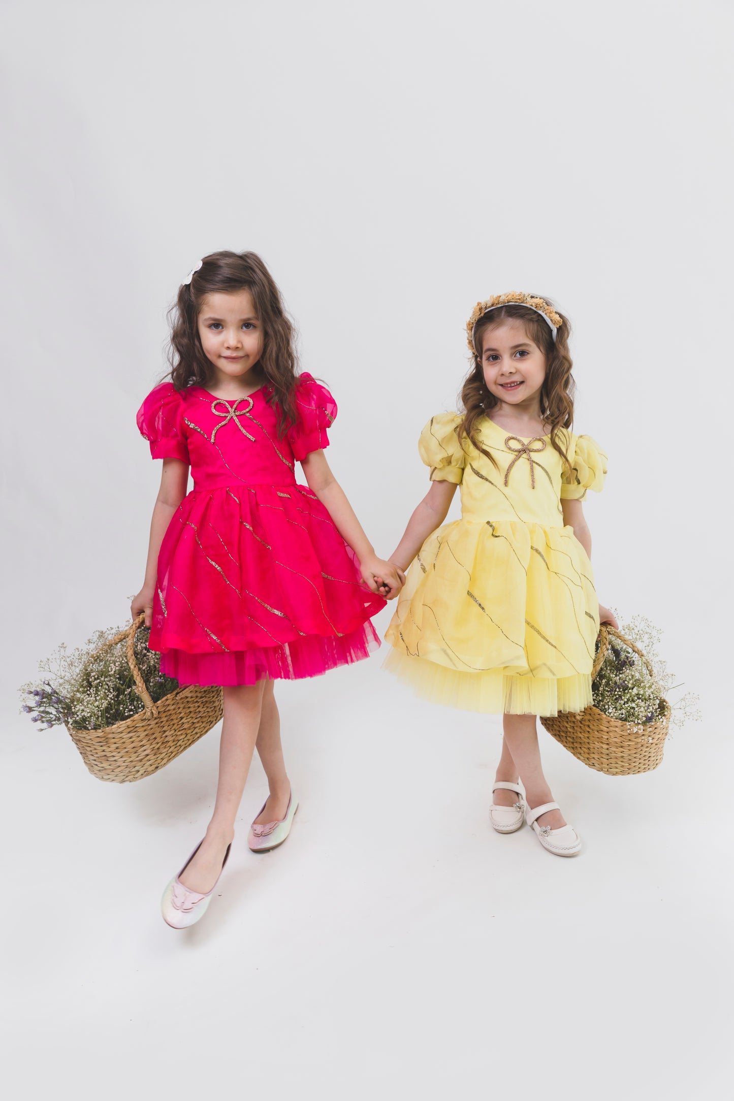 Yellow Organza Sequence Dress
