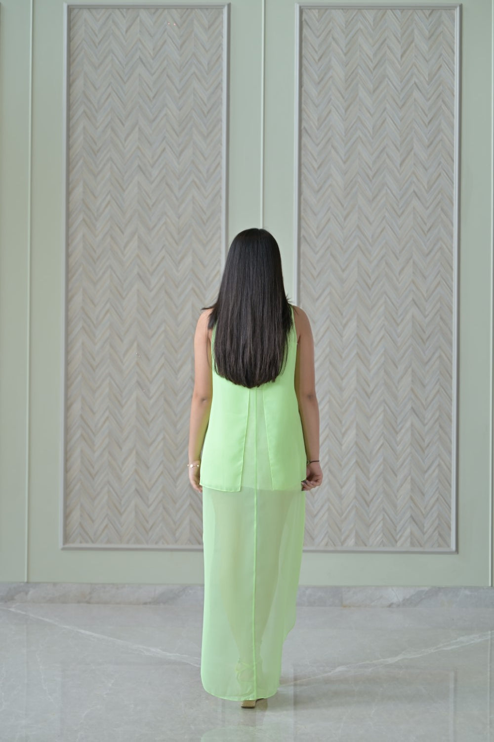 Lime Green Double Layer Top