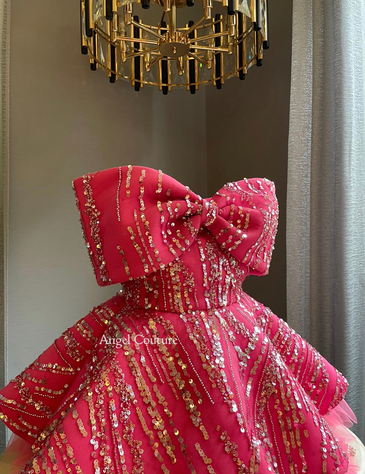 Fuchsia Pink Offshoulder Barbie Dress