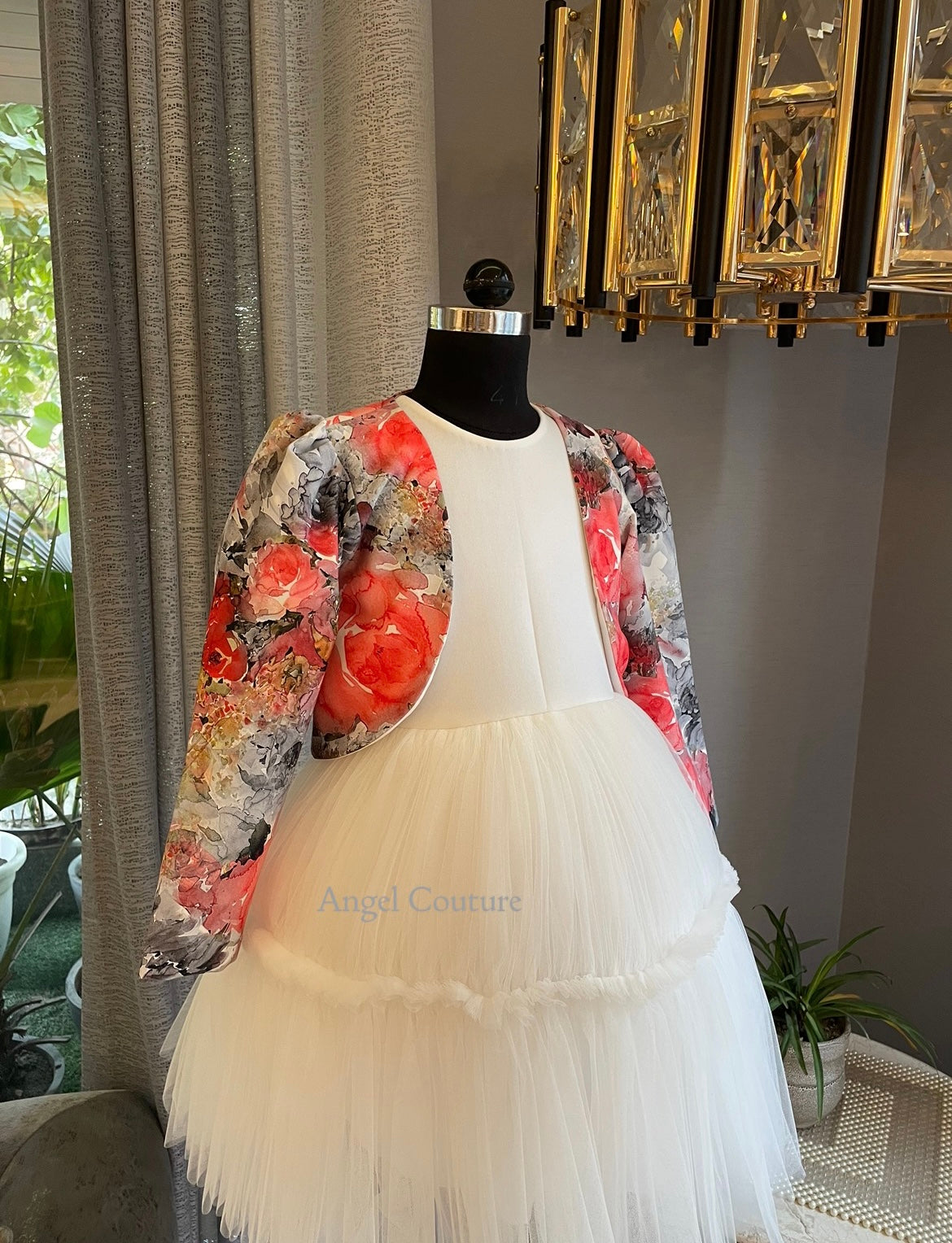 Ivory Floral Shrug Dress