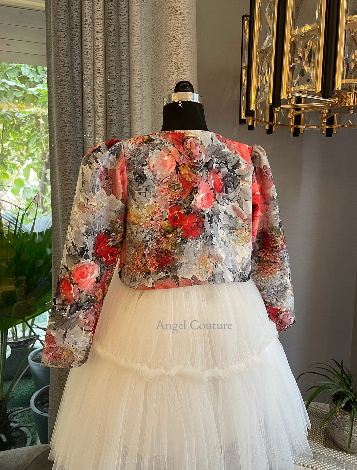 Ivory Floral Shrug Dress