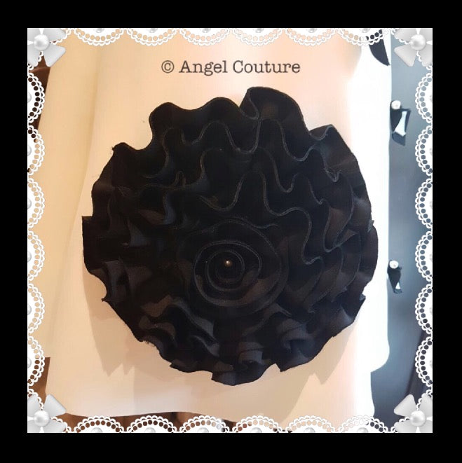 Ivory And Black Rose Crisscross Dress