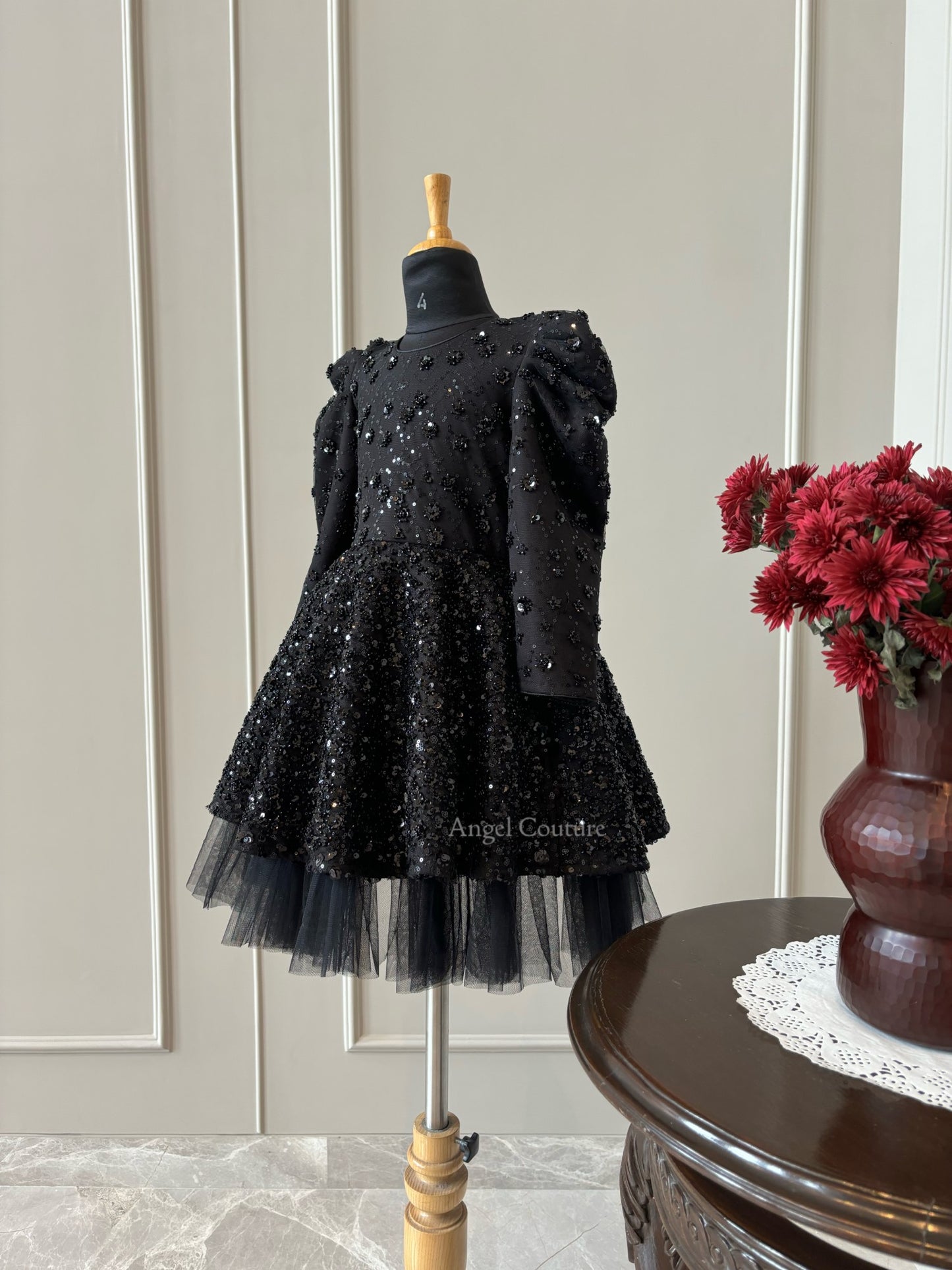 Black Sequence Dark Night Dress