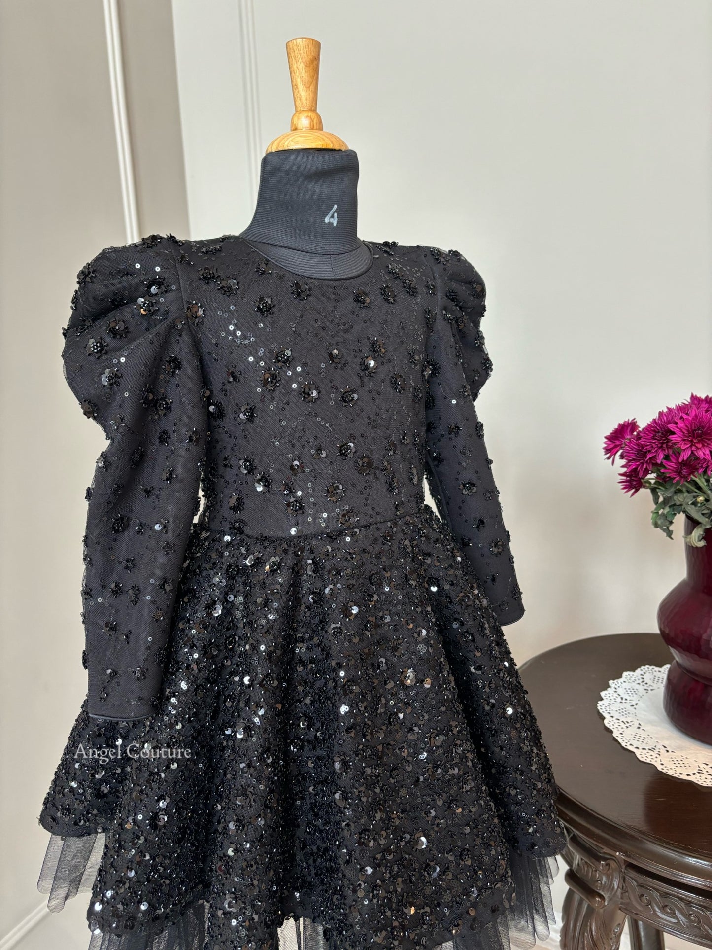 Black Sequence Dark Night Dress