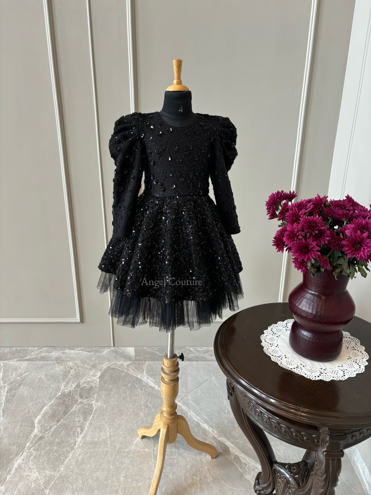 Black Sequence Dark Night Dress