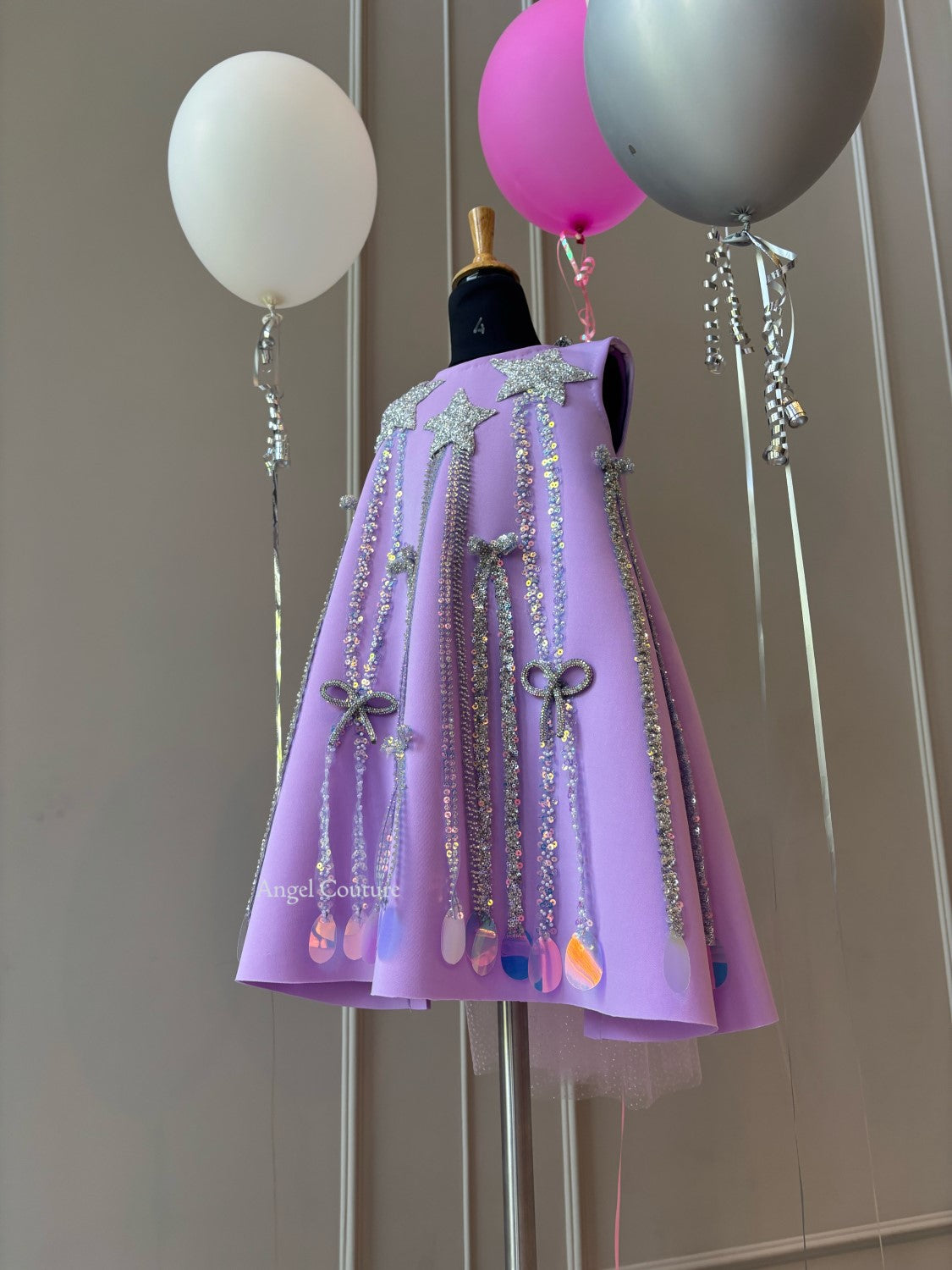 Lilac Silver Shooting Stars Dress