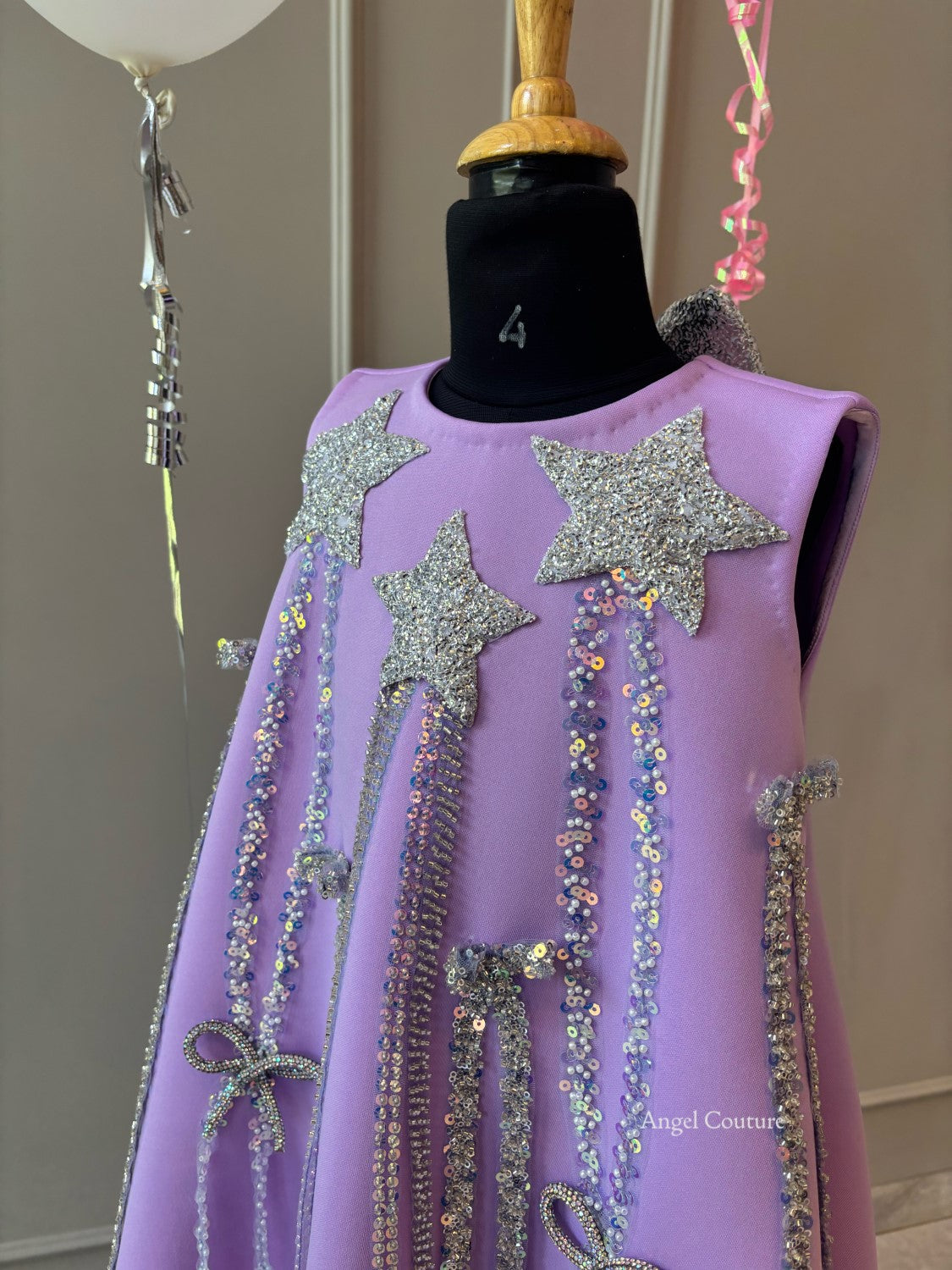 Lilac Silver Shooting Stars Dress