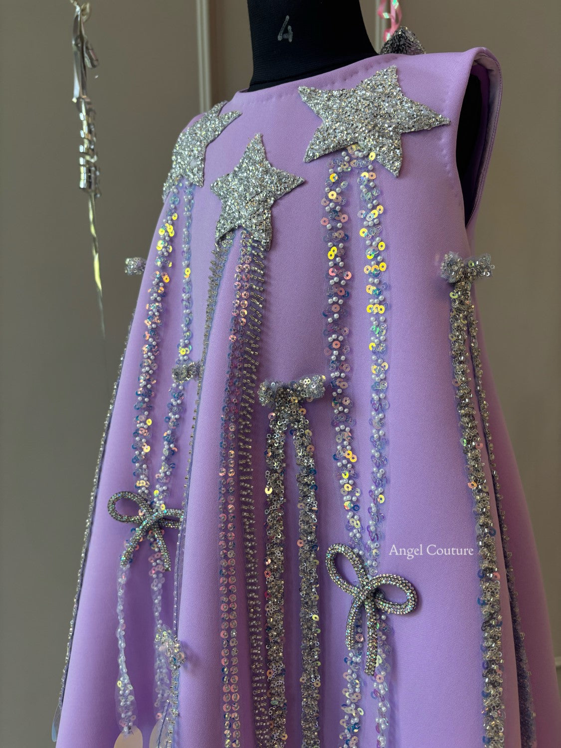 Lilac Silver Shooting Stars Dress