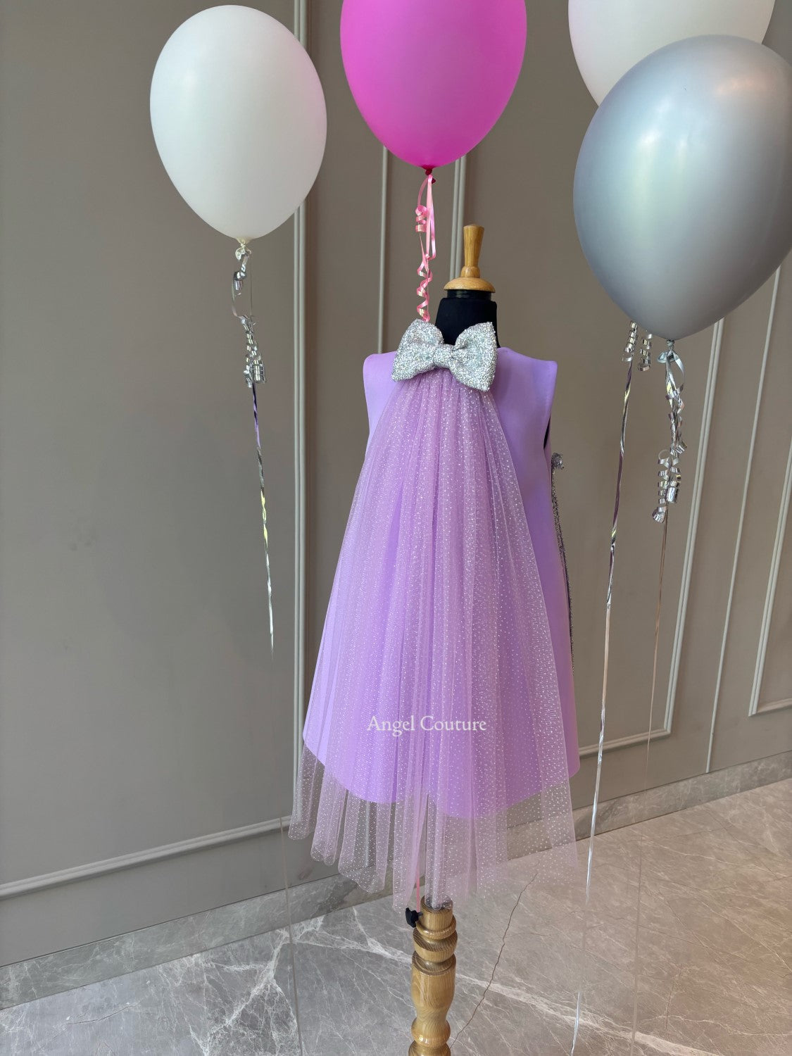 Lilac Silver Shooting Stars Dress