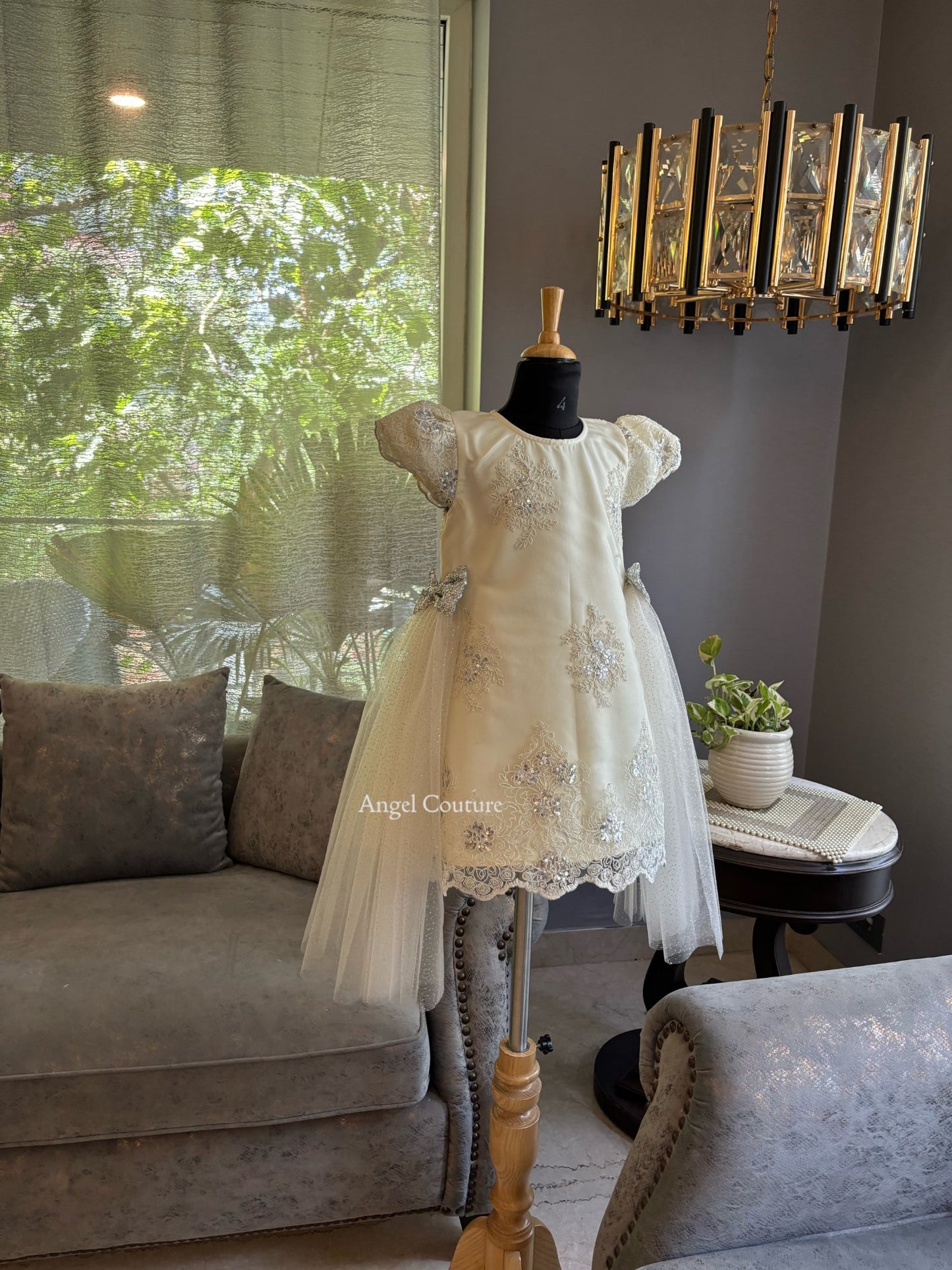 Ivory Chandelier A Line Dress