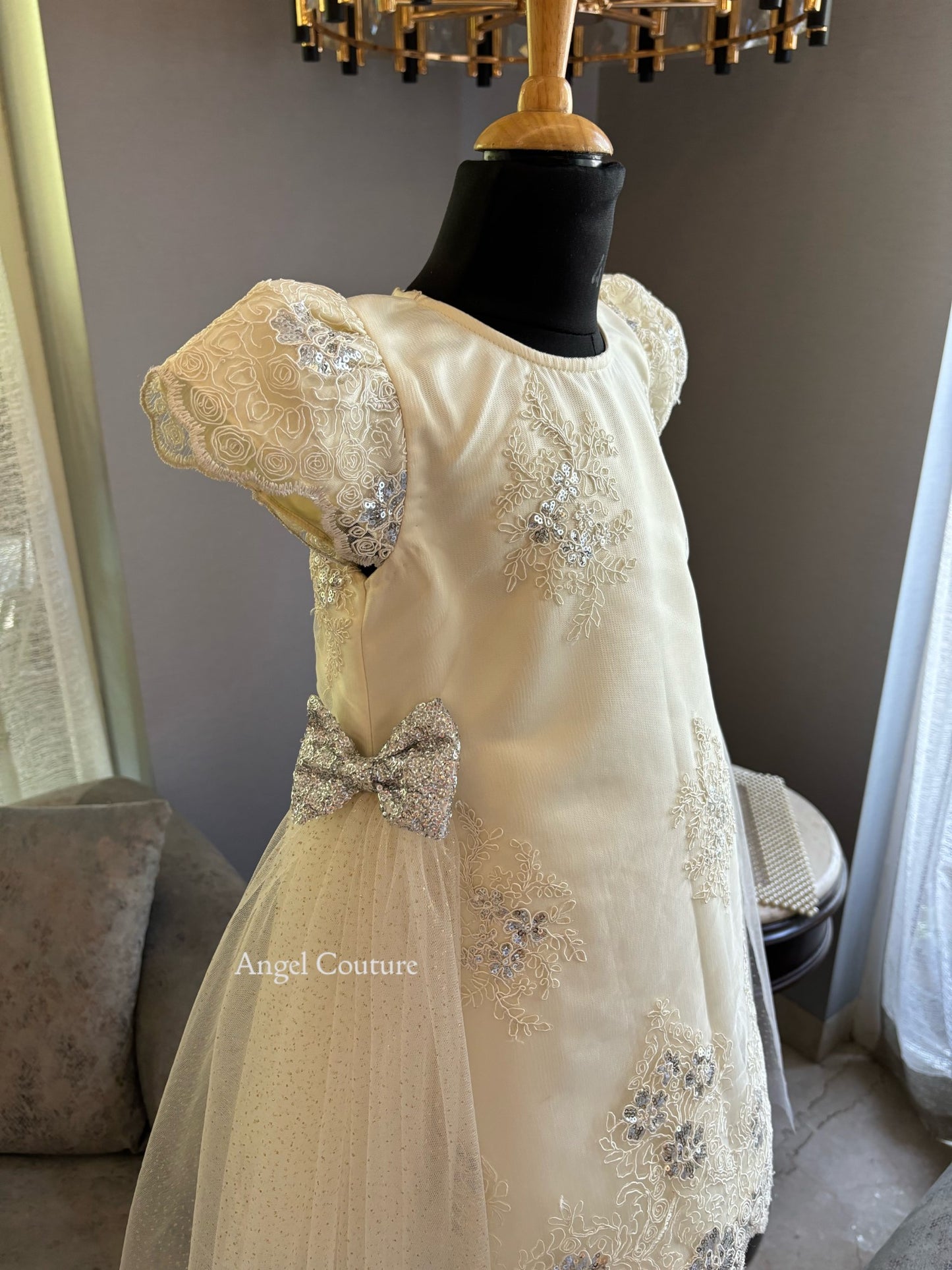 Ivory Chandelier A Line Dress