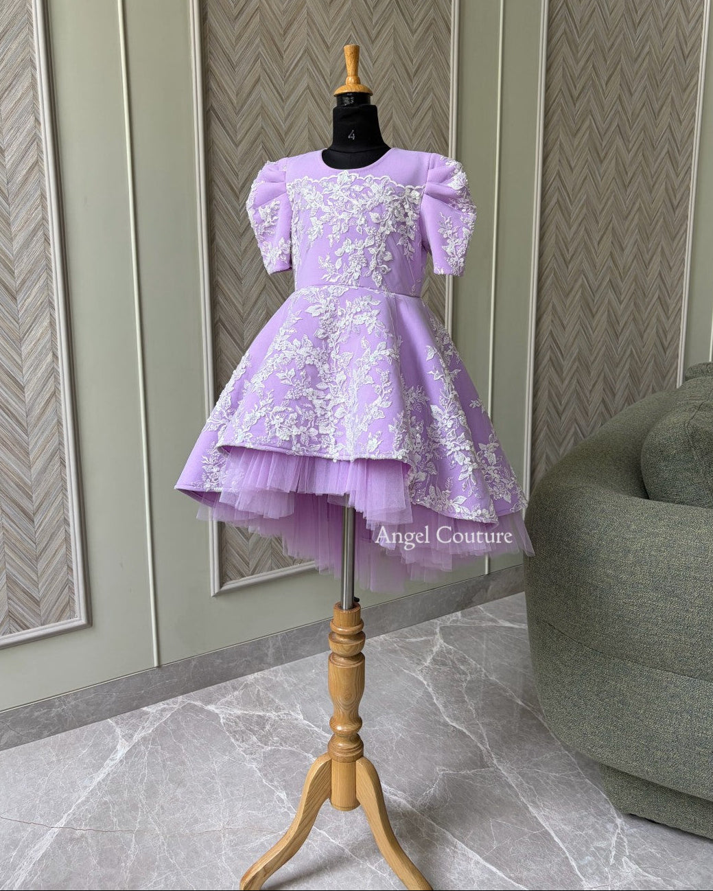 Lilac Sequence Short Long Gown