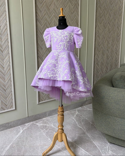 Lilac Sequence Short Long Gown