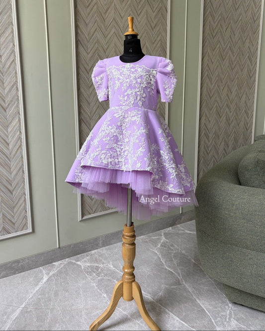 Lilac Sequence Short Long Gown
