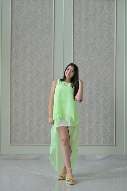Lime Green Double Layer Top