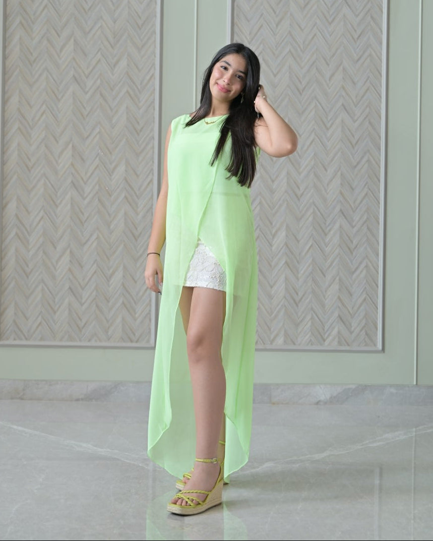 Lime Green Over Lap Top