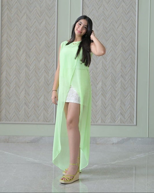 Lime Green Over Lap Top