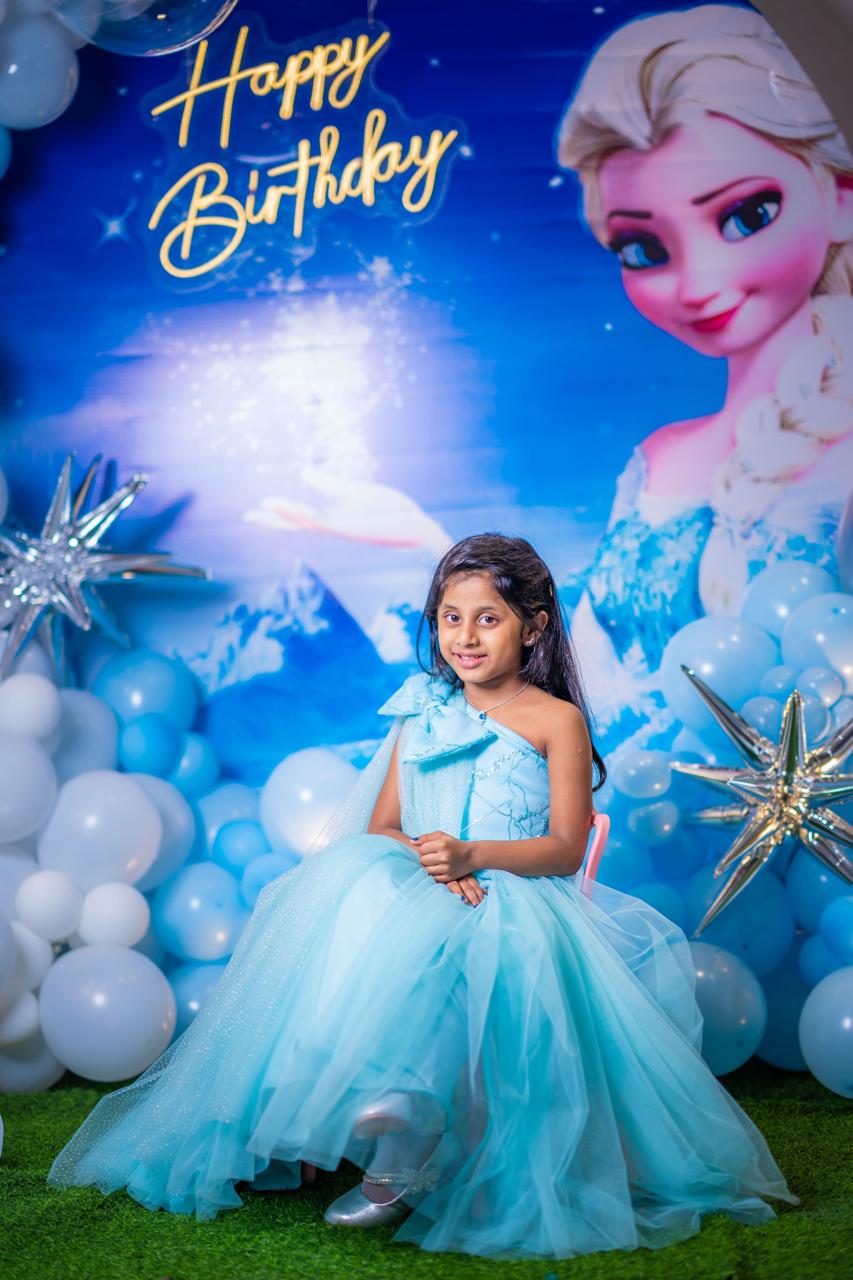 Ice Blue One Shoulder Bow Flair Gown