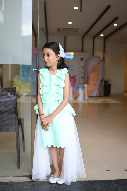Mint Green Princess Scallop Dress