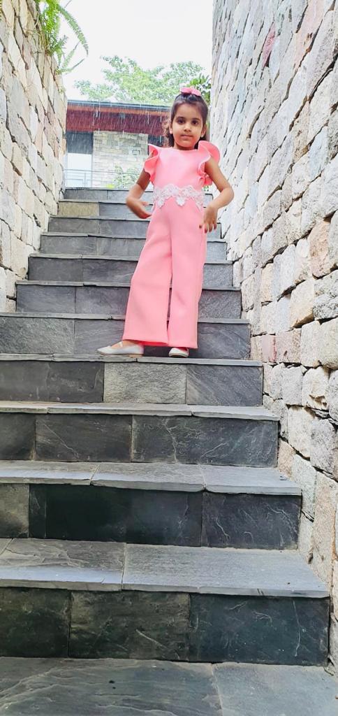 Baby Pink Lace Jumpsuit