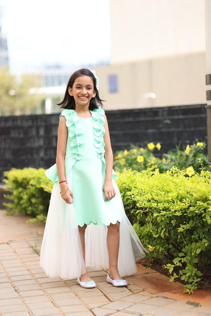 Mint Green Princess Scallop Dress