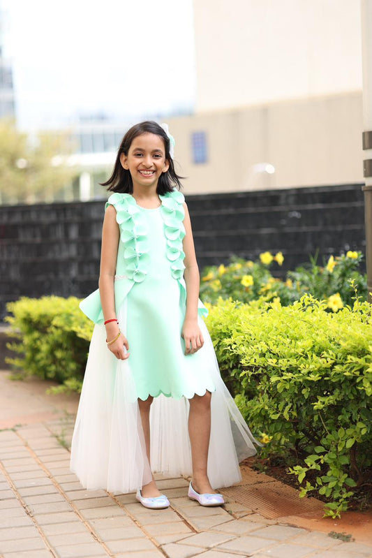 Mint Green Princess Scallop Dress