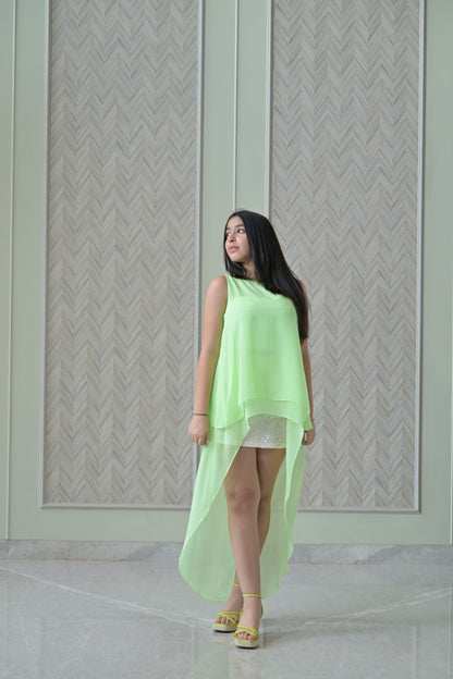 Lime Green Double Layer Top