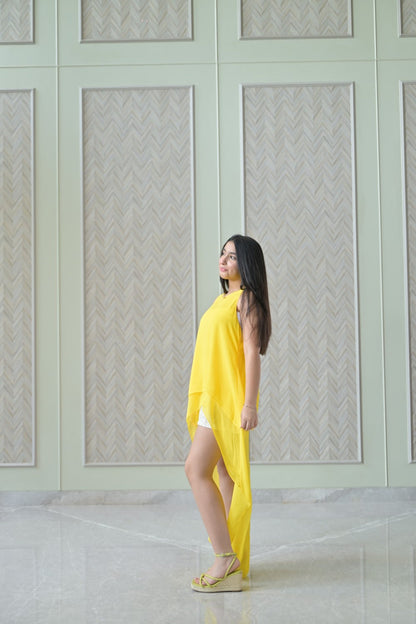 Sunshine Yellow Double Layer Top