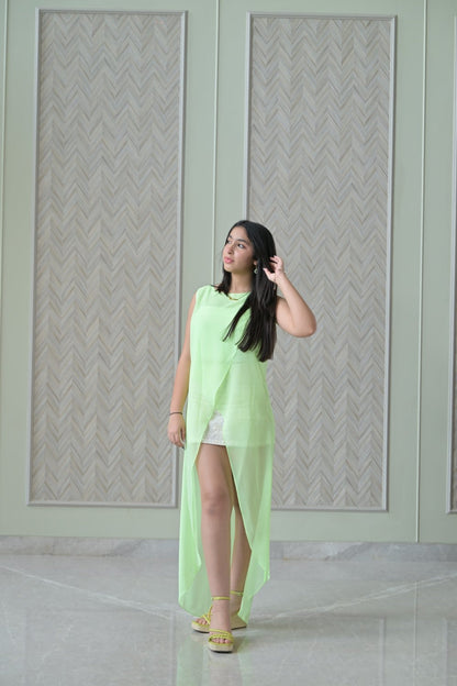 Lime Green Over Lap Top