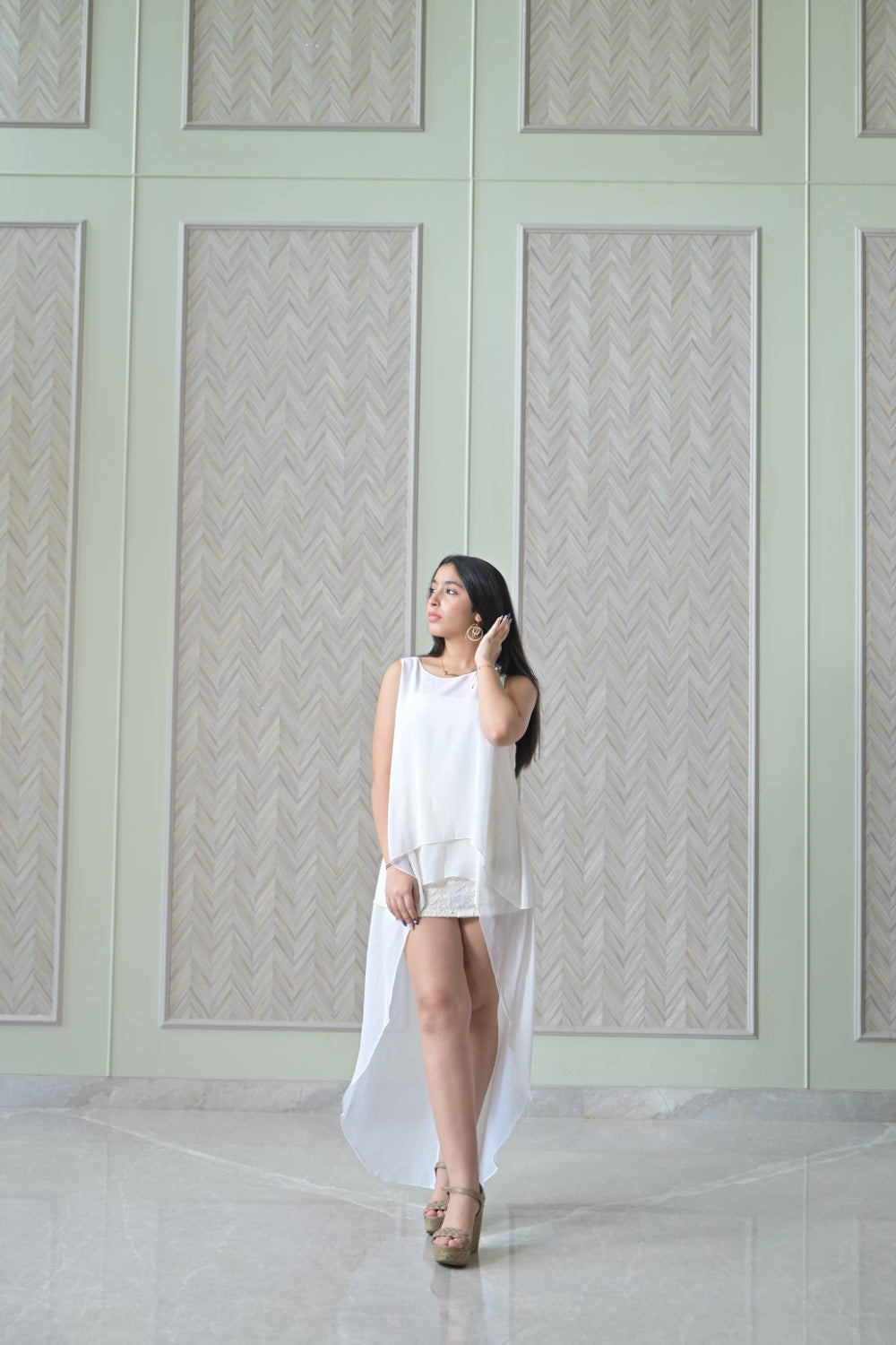 Ivory Double Layer Top