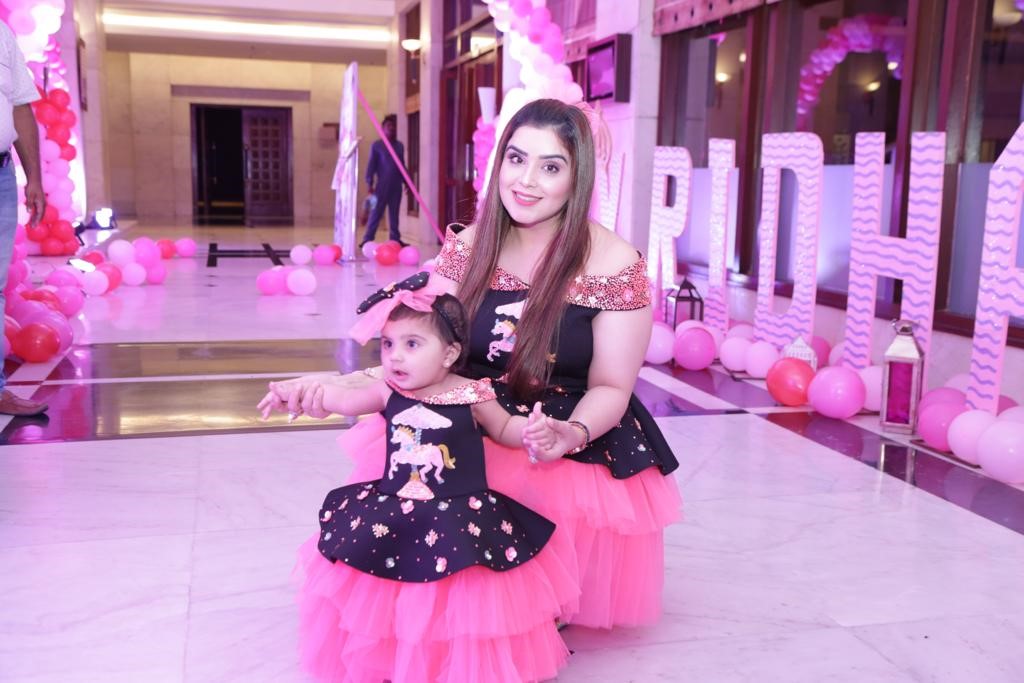 Black Fuchsia Pink Unicorn Carousel Dress