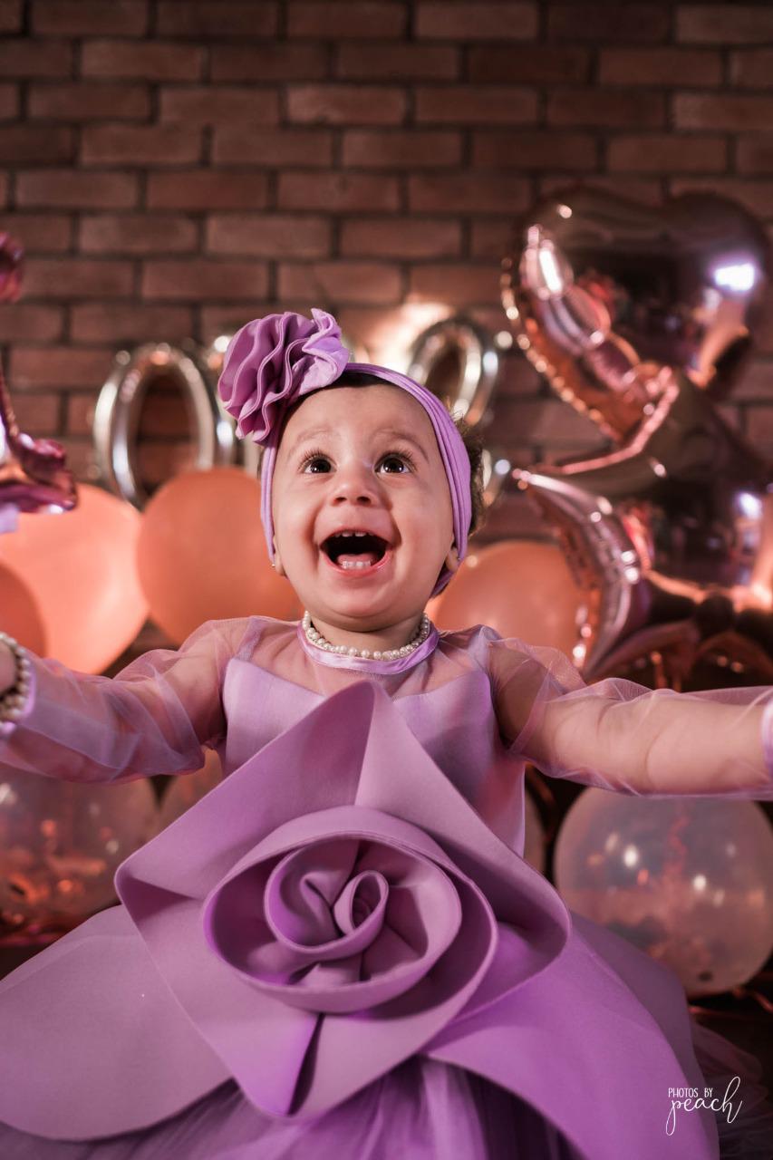 Lilac Big Rose Dress