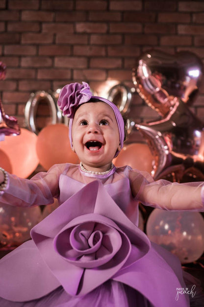 Lilac Big Rose Dress