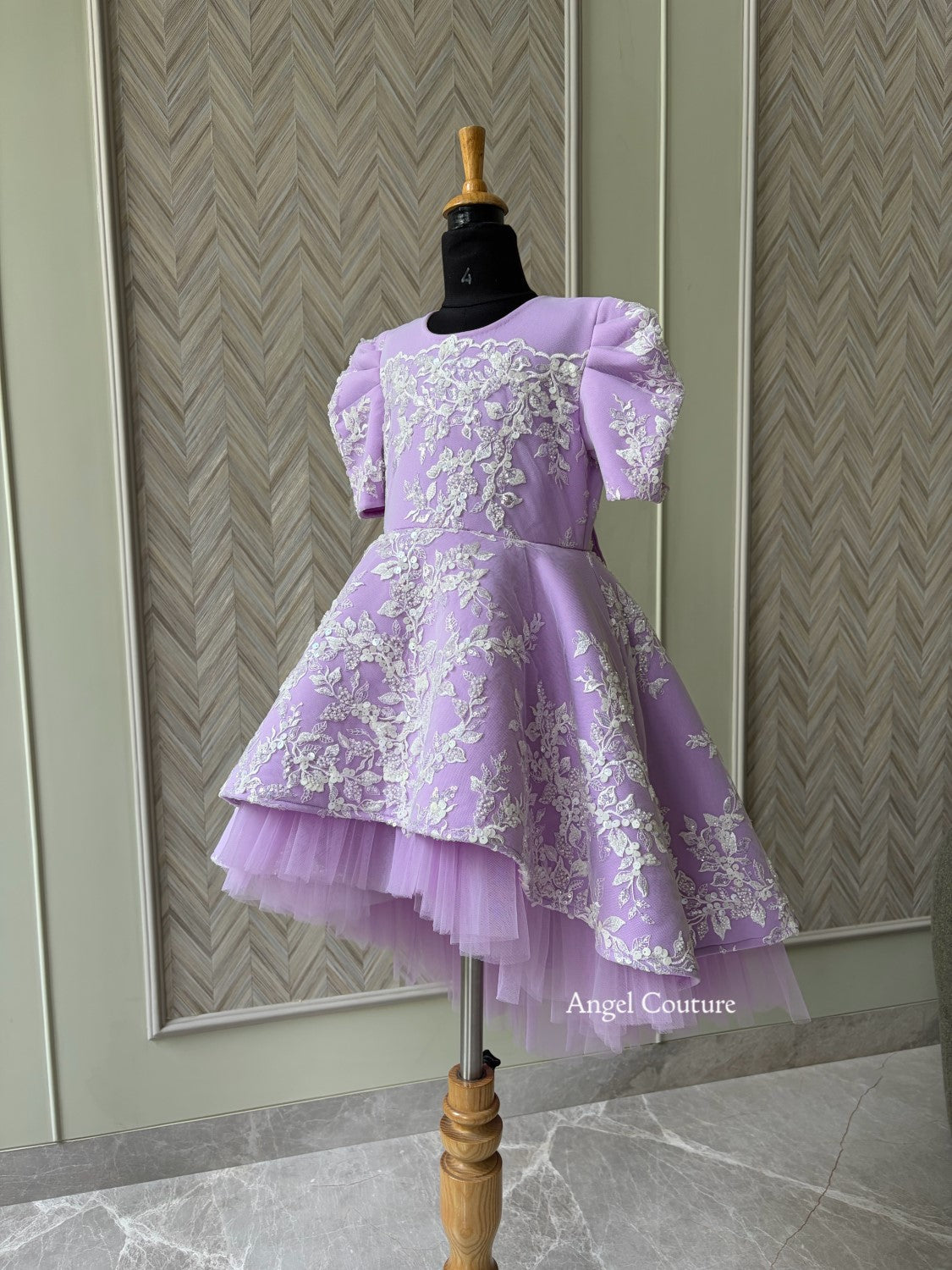 Lilac Sequence Short Long Gown
