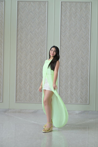 Lime Green Over Lap Top