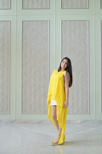Sunshine Yellow Double Layer Top