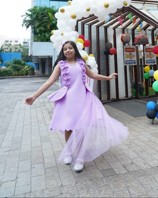 Lilac Princess Scallop Dress