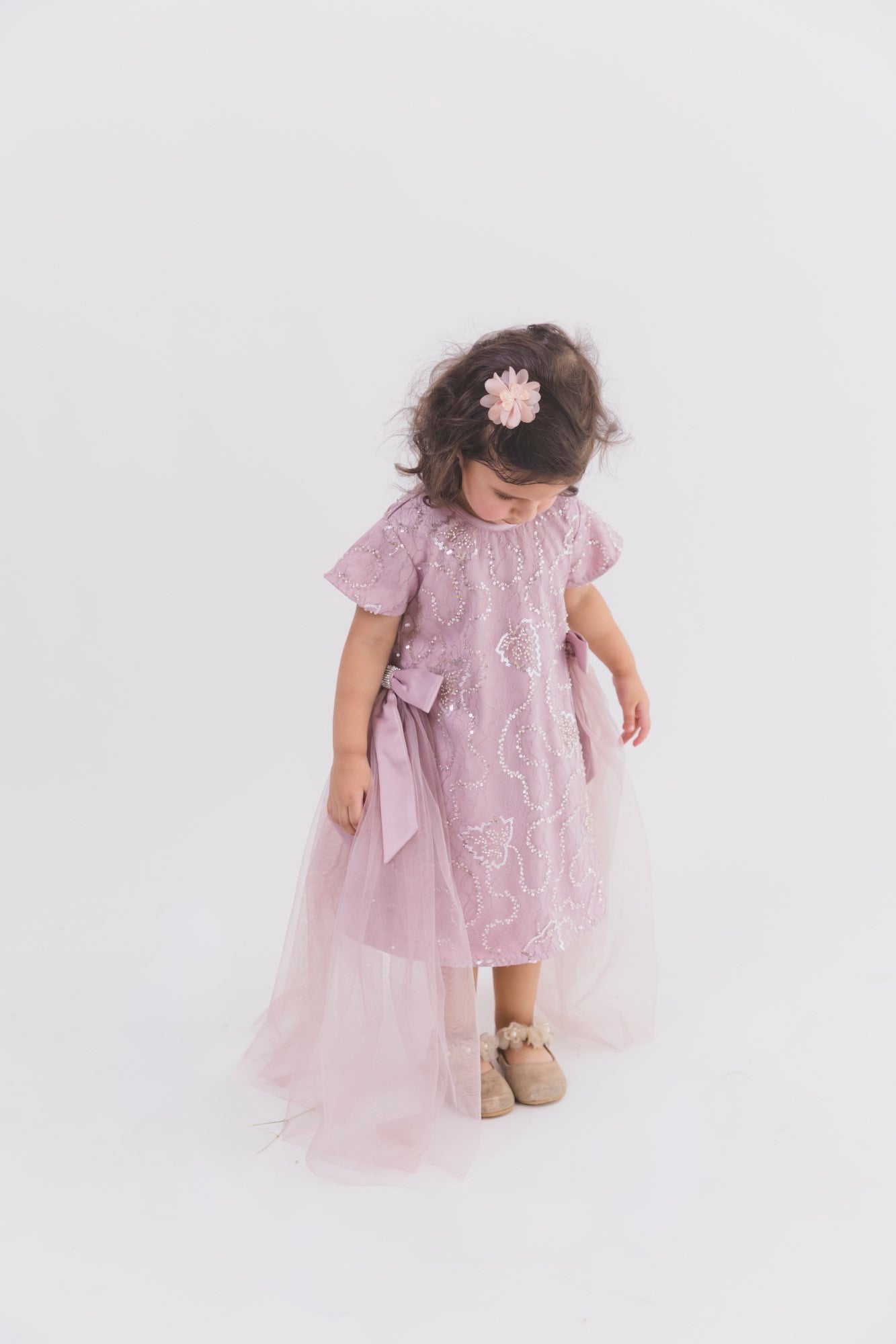 Lavender Sequence Chantilly A Line Dress