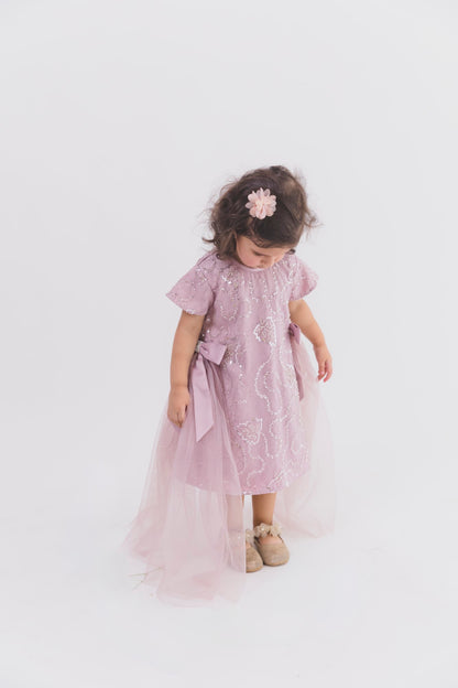 Lavender Sequence Chantilly A Line Dress