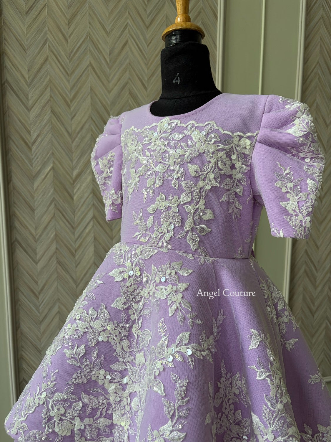 Lilac Sequence Short Long Gown