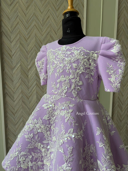 Lilac Sequence Short Long Gown