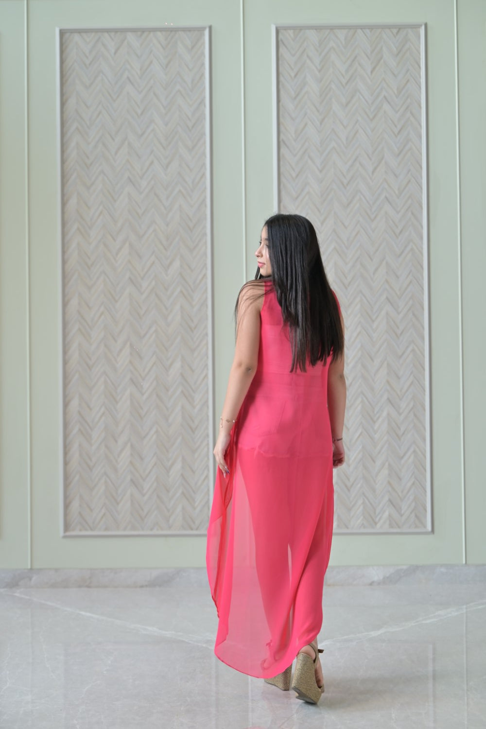 Coral Dark Pink Over Lap Top