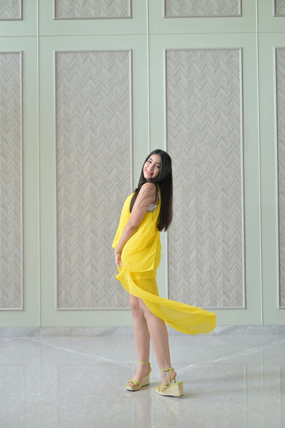 Sunshine Yellow Double Layer Top