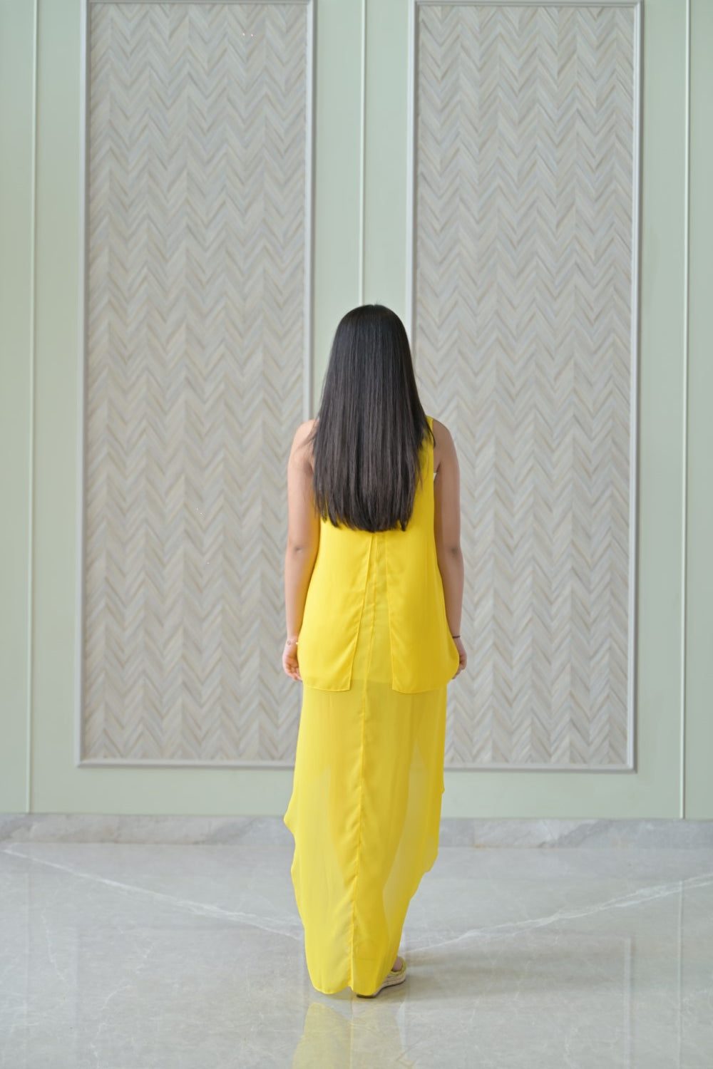 Sunshine Yellow Double Layer Top