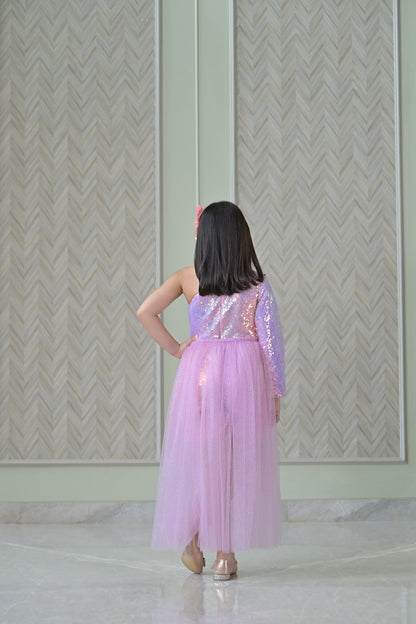 Rainbow Sequence Playsuit With Back Flair