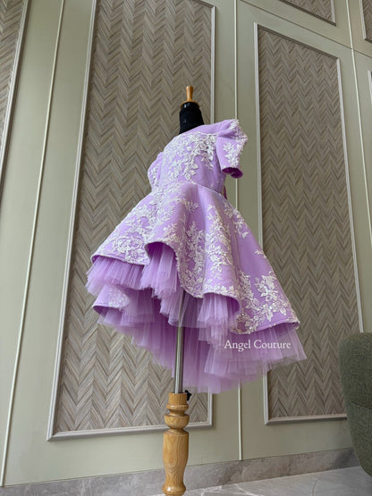 Lilac Sequence Short Long Gown