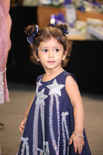 Navy Blue Shooting Stars Dress