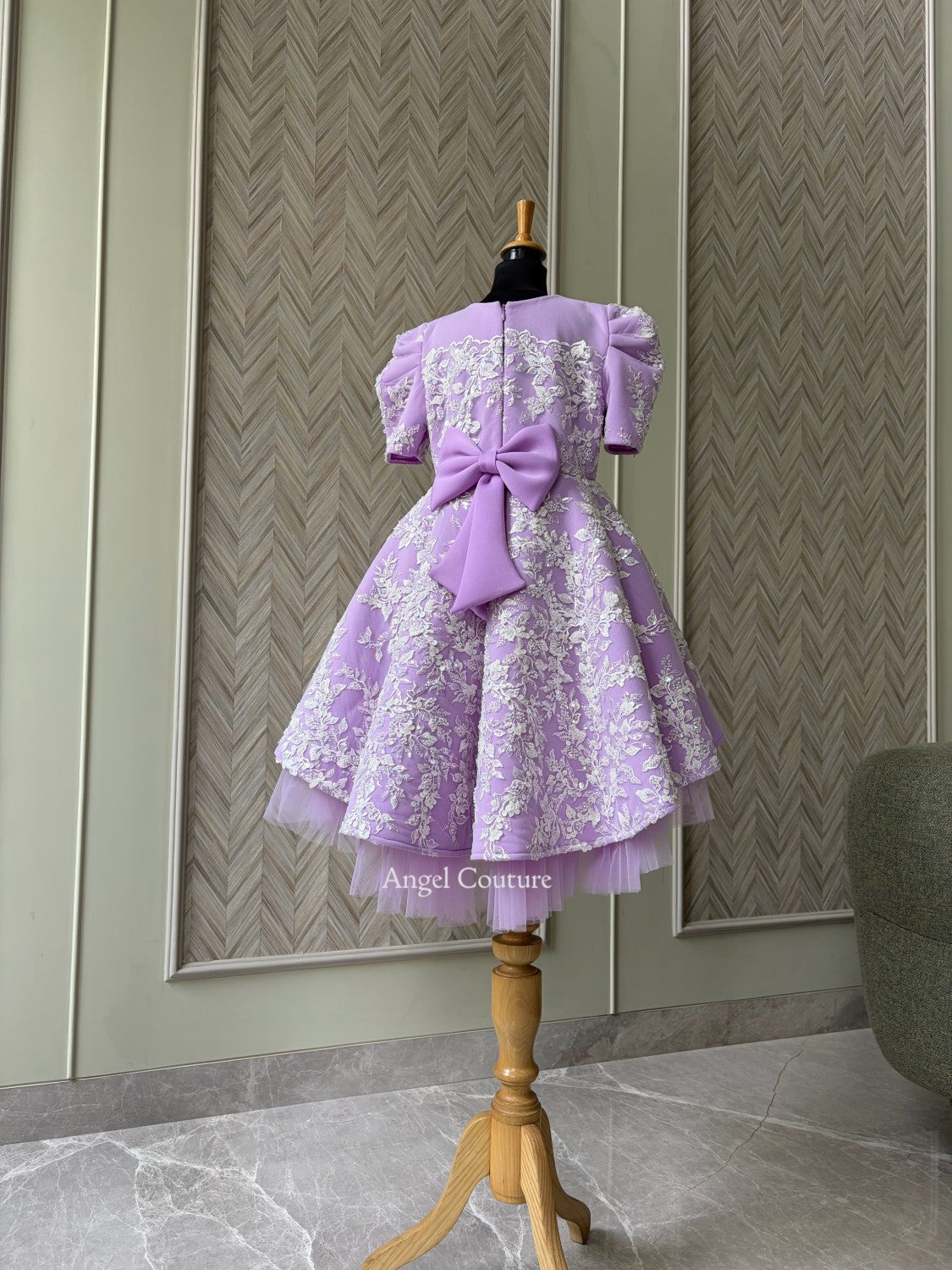 Lilac Sequence Short Long Gown