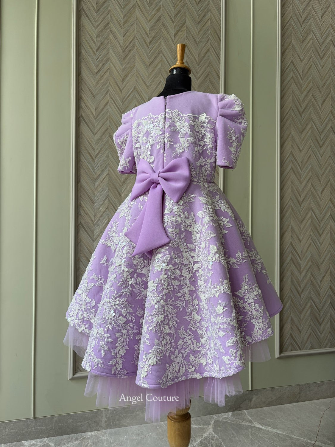 Lilac Sequence Short Long Gown